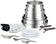 Tefal Ingenio Preference On 15-piece Cookware Set, Stackable, Stainless Steel, Non-Stick, All hobs compatible including Induction, L9749532