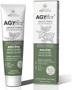 Laboratoire Pronatur - AGYflex® Gel de massage articulaire à l'Argile Verte et aux 7 plantes - Soulage les Muscles et Articulations - Fabriqué en France - Pour les Sportifs et les Seniors - 100ml
