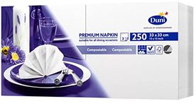 Duni 250 Large Premium Napkins (33cm 3ply), White