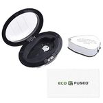 Eco-Fused 40X Illuminated Jeweler UV LED Lens Loupe Magnifier- Metal Construction - 25mm Optical Glass- For Jewelers, Coin, Stamp, Antique and Rock Collectors - Good for Gardening, Hobbies and Science