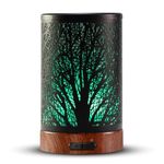 Essential Oil Diffuser Fragrance Aromatherapy Scented Oil Diffuser Ultrasonic Aroma Diffusers Whisper Quiet with Waterless Auto Shut-Off 7 LED Night Light for Home Office SPA (150ml-Forest)