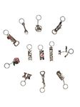 12 Pack NYC Souvenir Collection New York Metal Keychain Ring Bundle Bulk Includes 4pc Bottle Opener,Empire State, Freedom Tower, Statue Of Liberty, USA Flag,NY Cab, Apple & Moree