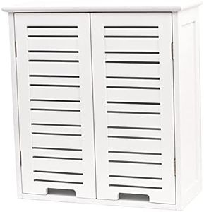 Wall Mounted Bathroom Medicine Cabinet Miami White Wood