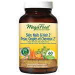 MegaFood Hair Skin and Nails Vitamins for Women 60 Capsules | Hair Growth Vitamins with Biotin Zinc | Vitamin A Vitamin CVitamin B6 Vitamin E with Organic Whole Brown Rice | Helps in Energy Metabolism Immune Function and in Tissue Formation.