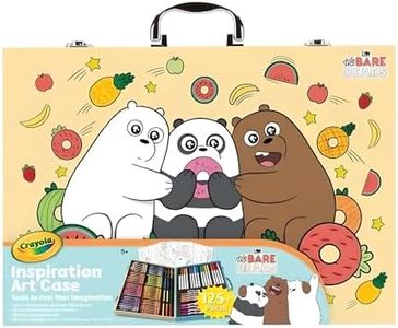 Crayola Inspiration Art Case Coloring Set (125+ Pcs), We Bare Bears Art Kit For Kids, Toys for Girls & Boys, Arts & Crafts Set, Holiday Gift for Kids