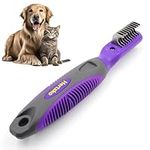 Dog Mat Remover by Hertzko – Grooming Comb, Brush for Dogs, Cats, Small Animals - Dematting Tool, Dog Brush for Tangles & Knots for Long Haired Dogs, Short Haired Dogs, and Rabbit Bedding (Large)