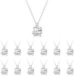 Inbagi 12 Pcs Softball Necklace Sport Theme Gifts for Grils Softbal Pendant Softball Jewelry for Softball Game Fanteen Youth Women Kids Player Accessories, Metal, alloy