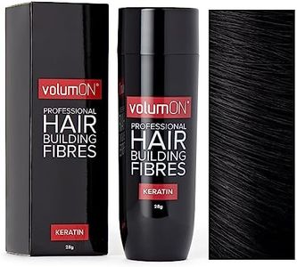 Volumon Professional Hair Building Fibres- Hair Loss Concealer- KERATIN- BLACK 28g- Get Upto 30 Uses