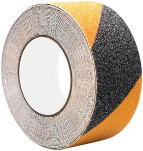 Sunroda Anti Slip Traction Tape, 2 Inch × 33 Ft, Best Grip Yellow and Black for Floor Steps Non Skid Hazard Warning Grip Stripe with High Traction Grit and Waterproof Outdoor Caution Tapes