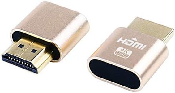 DTECH HDMI Dummy Plug 4K Display Emulator Compatible with Windows Mac OSX Linux (fit-Headless 2 Pack)