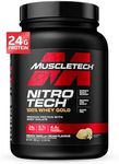 MuscleTech Protein Powder | Nitro-Tech Whey Gold | Whey Protein Powder | Whey Protein Isolate + Peptides | Protein Powder for Women & Men | Vanilla Protein Powder, 999 g (31 Servings)