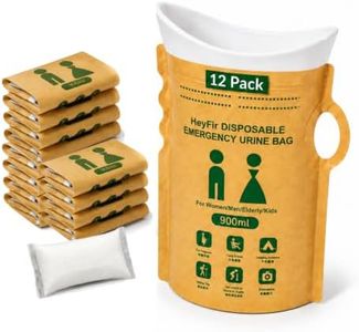 HeyFir Disposable Urine Bags Portable Leakproof Double Zipper Waterproof for Travel Camping Hiking Outdoor Emergency Car Trip Traffic Jam Pregnancy Patients (24 Pack)