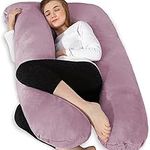 Chilling Home Pregnancy Pillows for Sleeping, U Shaped Maternity Cuddle 55 inch Full Body Long Pillows for adults with Cover Velvet