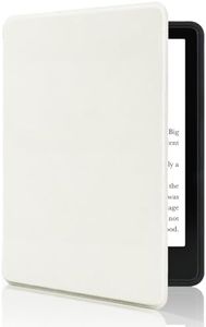MOROCK Slim Case for Kindle Paperwhite 11th Generation(2021 Release,Model NO.M2L3EK), Fits 6.8" Amazon Kindle Paperwhite Signature Edition, Lightweight PU Leather Cover, White