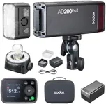 GODOX AD200ProII AD200Pro (2024) Updated 200Ws 2.4G Flash Strobe, 1/512 to Full Power (1/1) Ten-Step Power Adjustment, Color Temperature Constant Mode ±100K Flash Head Pocket Flash Monolight