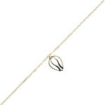 SilverAmber Jewellery UK - 925 Sterling Silver Rhodium Plated Fancy Modern Anklets Bracelets - Mother day Daughter Women Birthday Giftideas (Gold Plated Plain Tulip) - IT-N13-AS-A