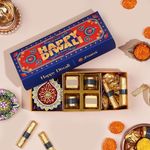 Frostick Diwali Hamper Set | Combo Of Chocolates With Handmade Diya and Handmade Chocolate bars, Paralines and Assorted Flavour Chocolates