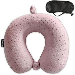 Gosider Neck Pillows for Sleeping Travel Pink Travel Pillow Comfortable U Shape Memory Foam Pillows Neck and Head Support Portable Travel Neck Pillow Suitable for Planes, Trains, Self-Driving Cars