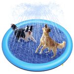 Peteast Dog Pool 59" Anti-Slip Dog Pools for Large Dogs 0.58 mm Thick Dog Splash Pool Summer Water Toy