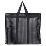 sanjis Enterprises Multipurpose Extra Large Big Heavy Duty Storage Organizer Canvas Bag with Strong Handles and Base with Covers Zip (25x11x21 Inch, Black)