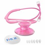 MDF Instruments,Acoustica Lightweight Stethoscope for Doctors, Nurses, Students, Home Health Use, Adult, Dual Head, Pink Tube, Pink Pinkore Chestpiece-Headset, MDF747XPPO01