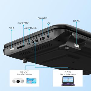 ieGeek 12.5" Portable DVD Player – Swivel Screen, Rechargeable