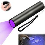 WISKA UV Torch Light - Rechargeable LED Ultraviolet Torch with 395 NM, Black Light UV for Dog Urine Detection, Fluorescent Detection, and Resin Curing