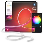 Hue OmniGlow 3-Meter COB LED Strip Light, 2700 lm, Vibrant Color and Ambiance, Flexible Indoor Lighting, Uniform Light, Cuttable, App and Voice Control