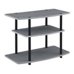 Convenience Concepts Designs2Go 3-Tier TV Stand, Gray/Black