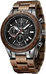 VICVS Men's Wood and Stainless Stee