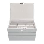 Stackers Pebble Grey Classic Medium Jewellery Box - Set of 3