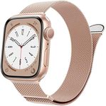 Marge Plus for Apple Watch Band Series Ultra 8 7 6 5 4 3 2 1 SE 38mm 40mm 41mm 42mm 44mm 45mm 49mm Women and Men, Stainless Steel Mesh Loop Magnetic Clasp Replacement for iWatch Bands