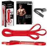 Slovic Red Resistance Bands for Workout for Men and Women (1 YEAR WARRANTY) Resistance Band Set & Exercise Band for Home Gym Fitness Pull Up Band & Toning Band| Natural and Unbreakable Rubber| 7-15 Kg