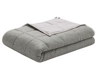 Cooling Weighted Blanket 10 Pounds - Satwip Cool Moire Jersey Bed Blanket for Hot Sleeper with Soft Breathable Sanded, 48 x 72 inches, Grey