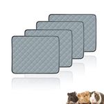 Mooydee 4 Pack Guinea Pig Cage Liners Washable Super Absorbent Guinea Pig Bedding Waterproof Reusable Guinea Pig Pee Pads Anti Slip Mat for Small Animals Rabbit Hamster Rat - 24" x 18"