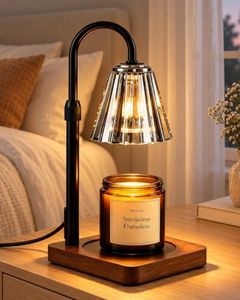 Marycele Black Candle Warmer Lamp with Timer, Vintage Wax Warmer Home Gifts