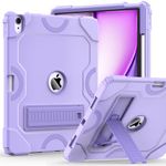 Cantis Case for iPad Air 13 Inch M2 (2024), iPad Air 13 Case with Pencil Holder, Heavy Duty Shockproof Rugged Protective Case Supports Pencil Pro and Pencil (USB-C), Purple+Purple