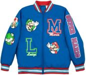 Nintendo Super Mario Bomber Jacket, Mario and Luigi Bomber Jacket, Bros. Blue, 5-6 (SMM036ABAZ1-56)