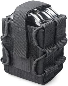 LIVANS Double Handcuff Pouch, Handcuff Holster for Duty Belt, Molle Handcuffs Case for Vest Fit Asp/Hinged/Chain/Folding Rigid Handcuffs, Hand Cuff Holster for Police, Law Enforcement, Security Guard