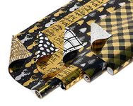 American Greetings Foil Reversible Christmas Bulk Gift Wrapping Paper Bundle, 4 Rolls; Black and Gold Christmas Trees, Plaid, Script and Reindeer, 80 Total sq. ft.