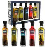 Kimm & Miller Luxury Infused Olive Oil Gift Set | Gourmet Flavours | Balsamic Vinegar, Chilli Oil, Basil Oil & More | Perfect Italian Foodie Gift