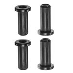 sourcing map 4pcs Flanged Sleeve Bearings 6mm Bore 10mm OD 28.5mm Length Nylon Bushings for Shaft, Black