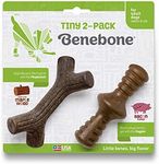 Benebone Tiny 2-Pack Maplestick/Zaggler Dog Chew Toys, Made in USA