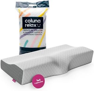 IWS Ergonomic Cervical Pillow - Spine Alignment Pillow - Memory Foam & Activated Charcoal for Pain-Free - Odorless Comfortable Sleep with Orthopedic Neck & Back Support