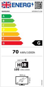 Samsung 50" Crystal UHD Smart TV – 4K HDR LED Display