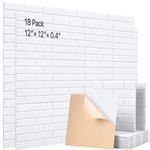 18 Pack Sound Proofing Panels Brick, Soundsbay Acoustic Panels Self-Adhesive, High Density Acoustic Wall Panels for Recording Studio, Home, Offices 12"×12"×0.4"