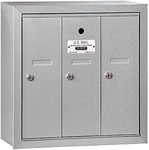 Salsbury Industries 3503ASU Surface Mounted 3 Doors and USPS Access Vertical Mailbox