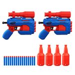 Nerf Alpha Strike Optic QS-4 Duel Targeting Set, 22-Pieces, Includes 2 Blasters, 4 Half-Targets, 16 Official Darts, Multicolor