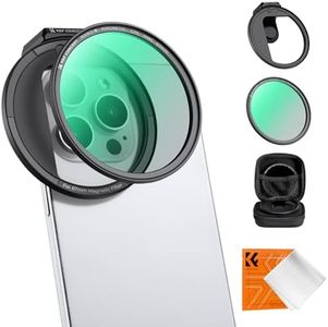 K&F Concept Clip On 67mm CPL Magnetic Phone Lens Filter Kit, Phone Clip with Magnetic Adapter Ring/Cold Shoe/Locking Knob, Polarizer Filter for iPhone 16 15 Pro Max 14 13