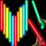 Lewtemi 10 Pcs Large Glow Sticks Ha